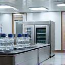 Clean lab environment with modern equipment, symbolizing cGMP compliance.