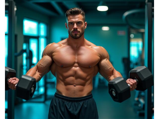 Man lifting weights in a gym, symbolizing fitness and strength